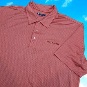 Oxford Golf Super‎ Dry Golf Polo Shirt Men Sz XXL Coral The Players TPC Sawgrass